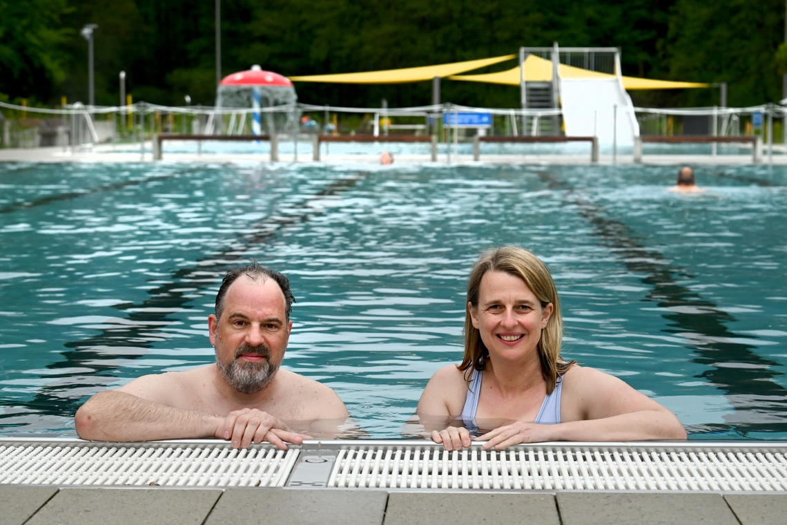 Punkt 10 Uhr: Freibad im Gambachtal ist wieder geöffnet